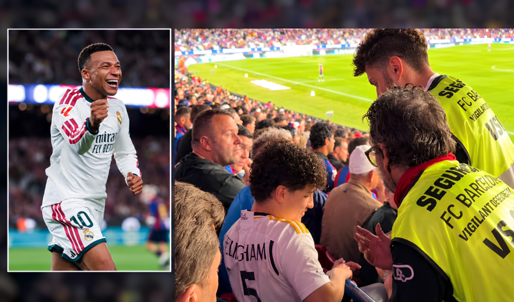 Real Madrid Fans Ejected From Camp Nou After Goal