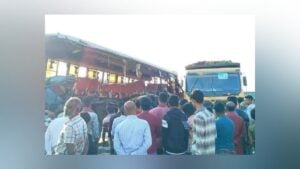 Three Killed as Passenger Bus Crashes into Parked Lorry in Rangpur
