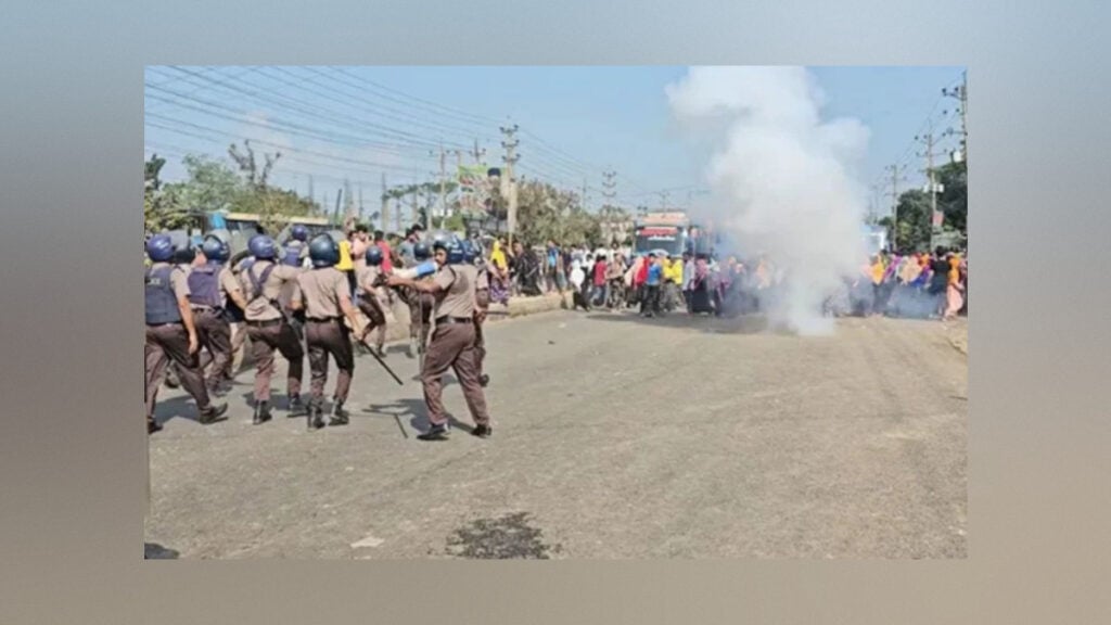 Unpaid Wages Spark Highway Protest in Gazipur